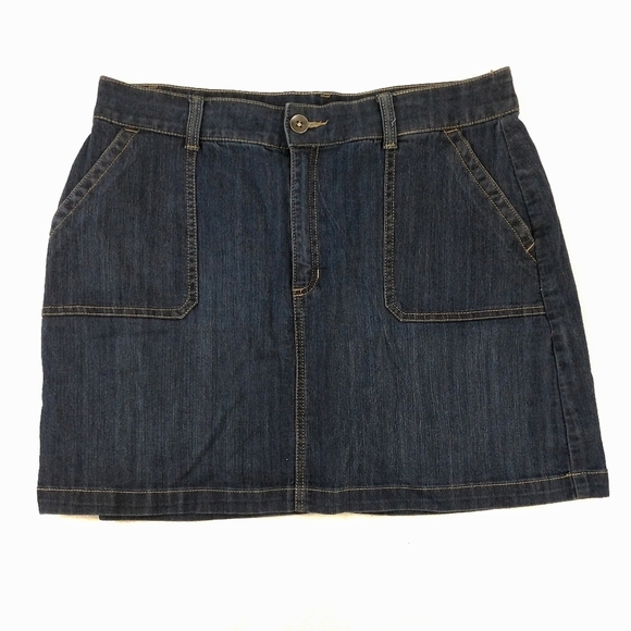 CROFT&BARROW JEAN SKORT - Picture 1 of 5